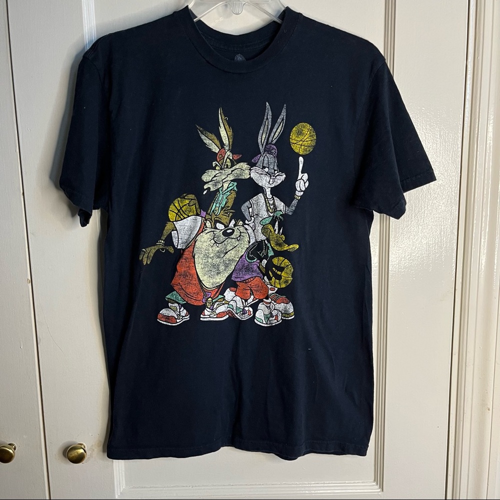 Looney Tunes Graphic Cartoon Black Tshirt